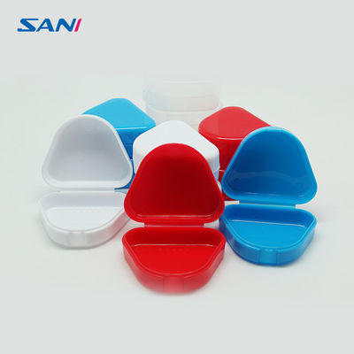 購入 赤いPlastic Mouthguard Container Case 17g Denture Holder Containers online manufacture