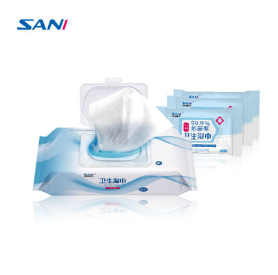 Alcohol無しSanitary Tissue Paper、80tablets/Pack Wet Tissue Wipes