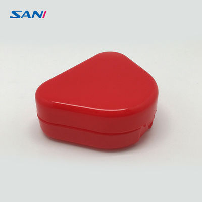 歯科矯正学の30mm Leak Proof Denture Case、Red Denture Storage Box